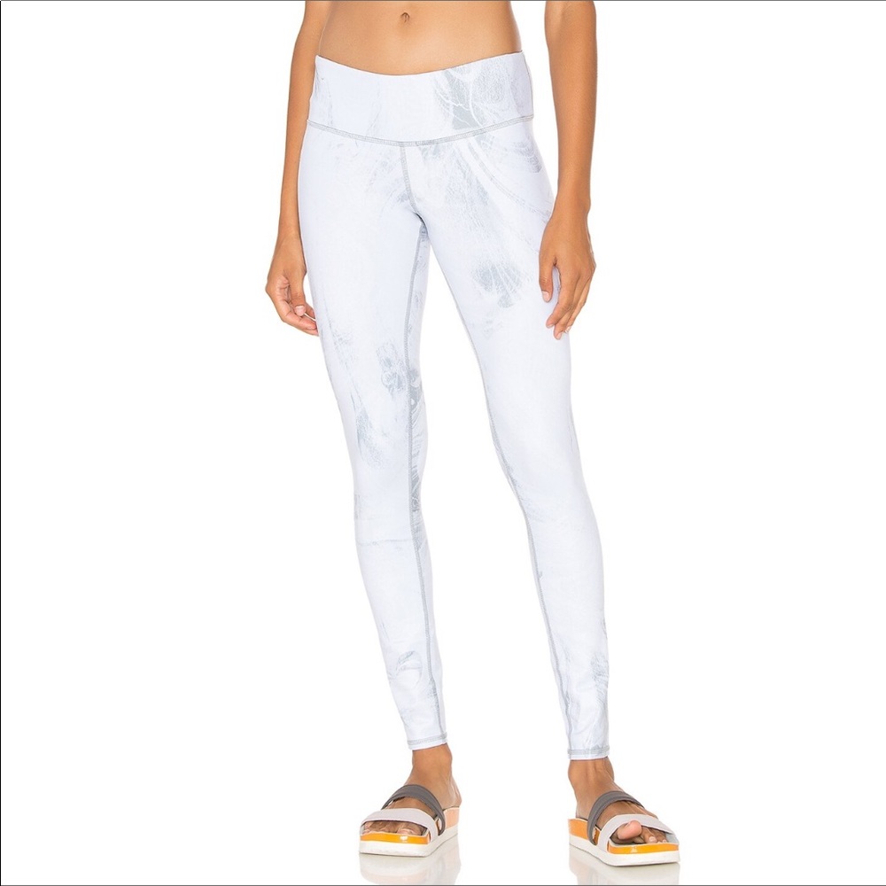 Alo Leggings White Marble Full Length